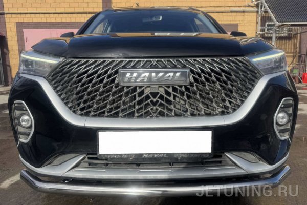 Защита переднего бампера на HAVAL M6